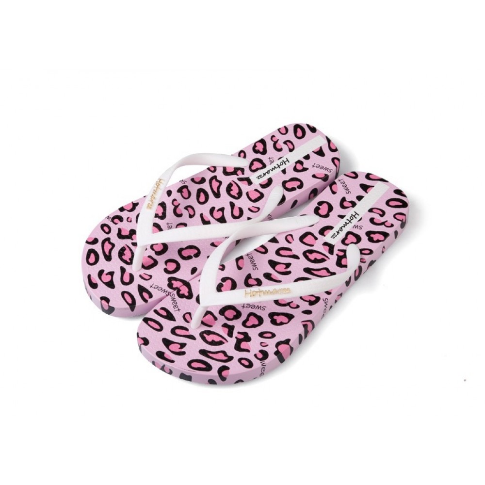 Hotmarzz Women Summer Beach Flat Sandals / Slippers / Flip Flops Leopard Print (White) Hotmarzz Women Summer Beach Flat Sandals / Slippers / Flip Flops Leopard Print (White)