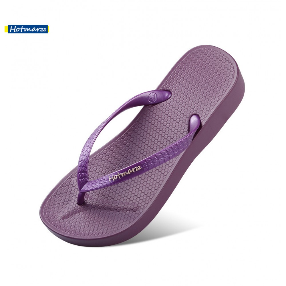 Hotmarzz Women Summer Beach Comfy Wedges Slippers (Purple) Hotmarzz Women Summer Beach Comfy Wedges Slippers (Purple)