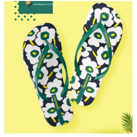 image of Hotmarzz Women Beach Flip Flop Summer Slippers (Floral)