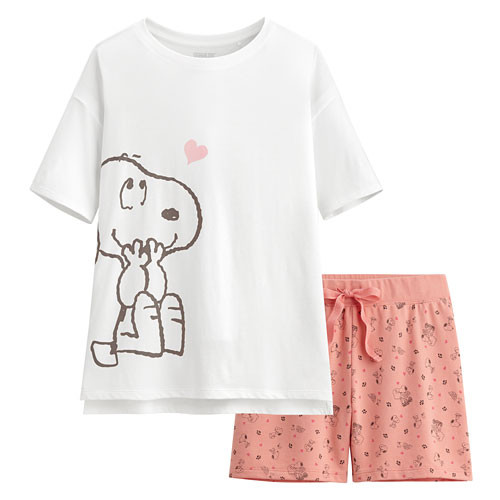 Lativ :史努比輕柔loungewear-女( 白色) Lativ :史努比輕柔loungewear-女( 白色)