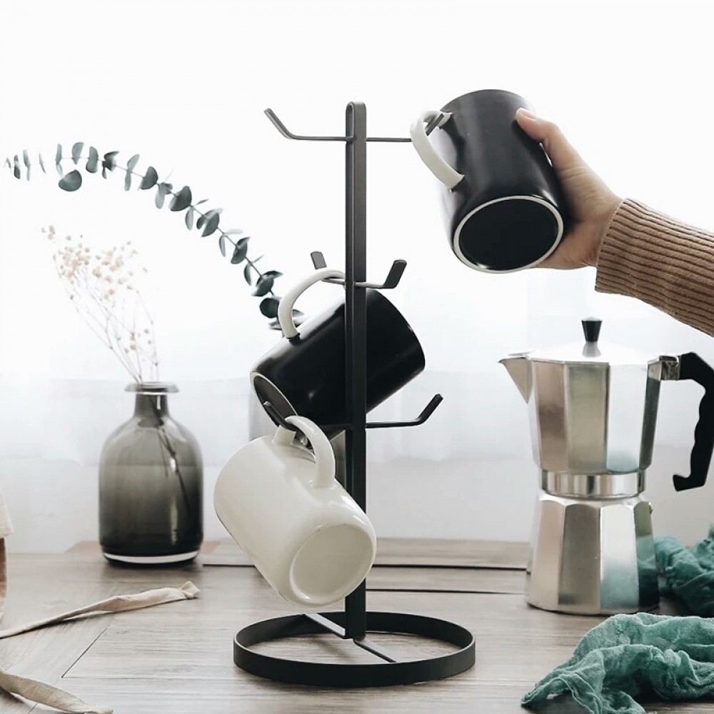Mug Stand - Rack Coffee Tea Storage Hanger Cup Organizer Holder with 6 Hooks Mug Stand - Rack Coffee Tea Storage Hanger Cup Organizer Holder with 6 Hooks