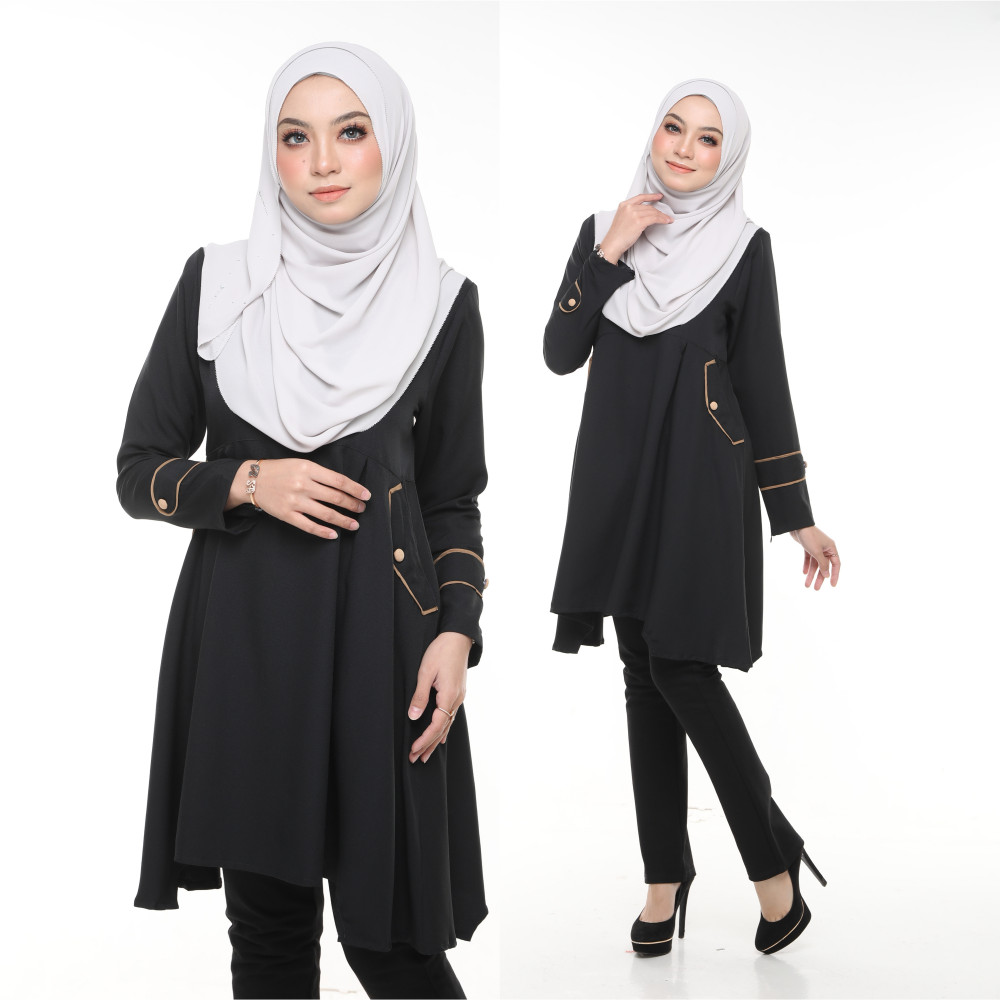 Blouse Bella Muslimah Fashion Nursing & Wudhu Friendly Zip Depan Cut A Blouse Bella Muslimah Fashion Nursing & Wudhu Friendly Zip Depan Cut A