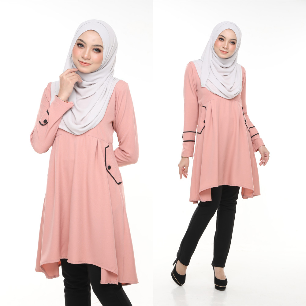 Blouse Bella Muslimah Fashion Nursing & Wudhu Friendly Zip Depan Cut A Blouse Bella Muslimah Fashion Nursing & Wudhu Friendly Zip Depan Cut A