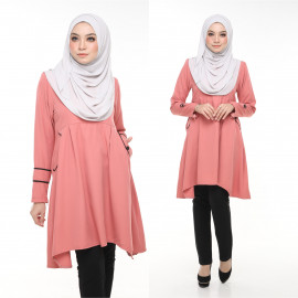 image of Blouse Bella Muslimah Fashion Nursing & Wudhu Friendly Zip Depan Cut A