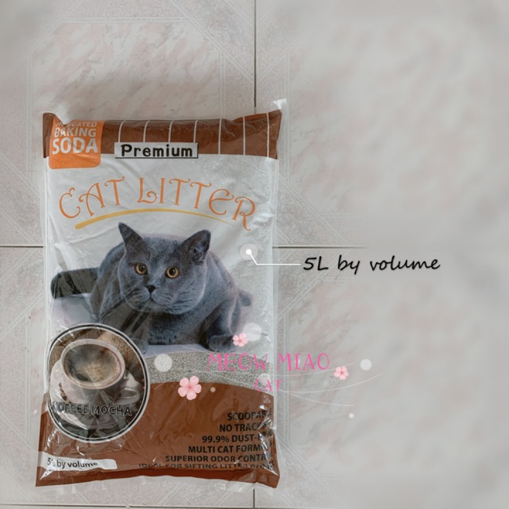Premium Cat Litter With Baking Soda 5L (Coffee Mocha) Premium Cat Litter With Baking Soda 5L (Coffee Mocha)