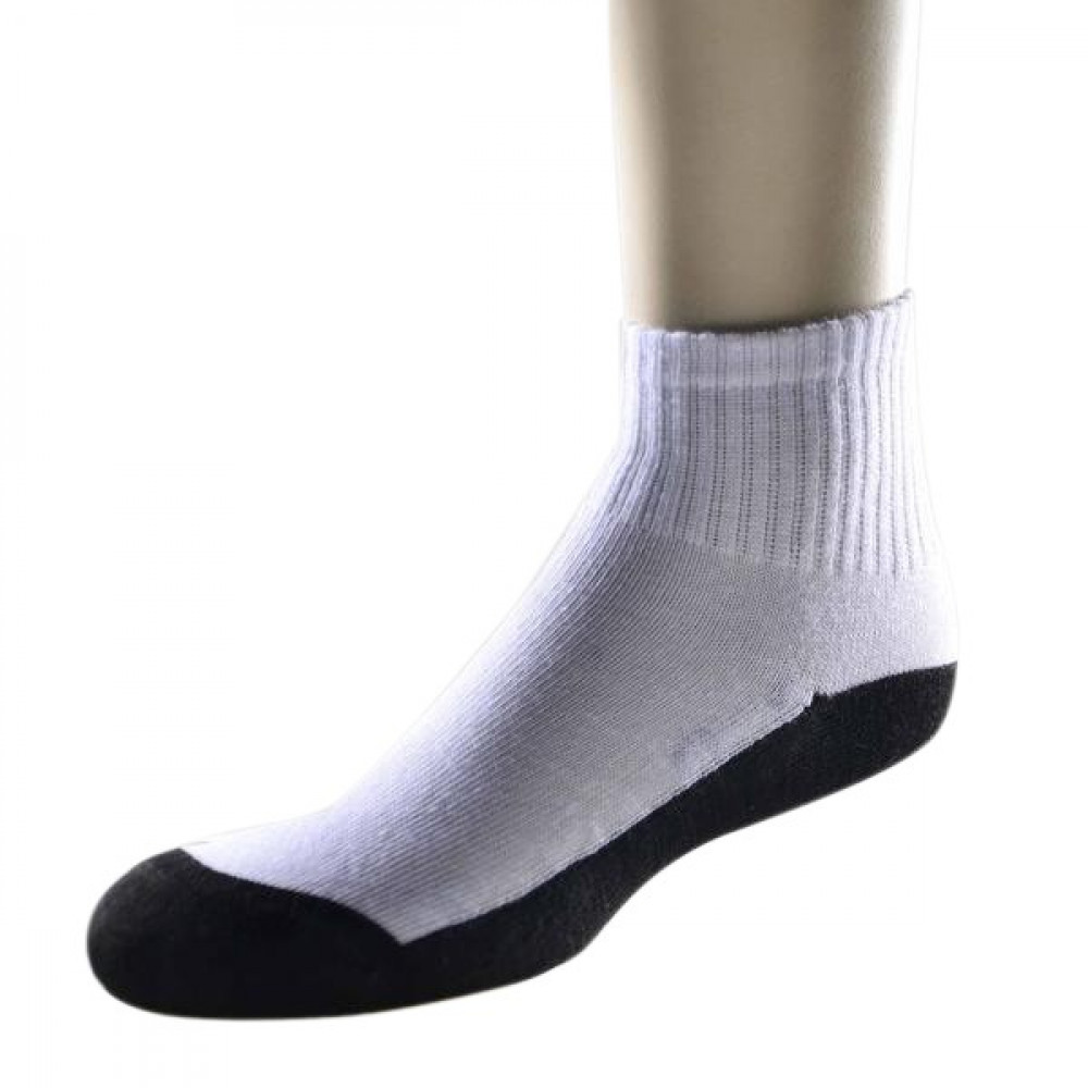 Semlouis 3 In 1 Ankle Socks - White Socks With Dark Grey Base Semlouis 3 In 1 Ankle Socks - White Socks With Dark Grey Base