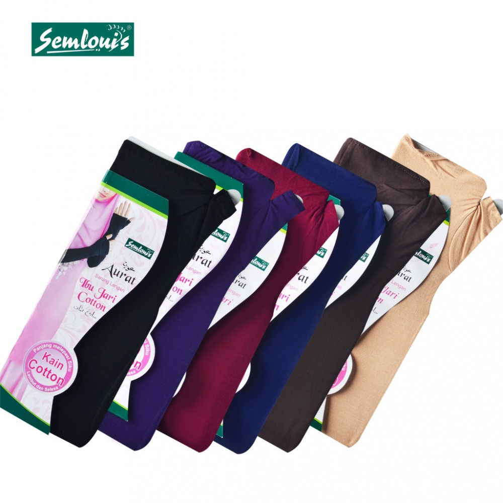 Semlouis 2 In 1 Sarung Lengan Ibu Jari Cotton - Plain Semlouis 2 In 1 Sarung Lengan Ibu Jari Cotton - Plain