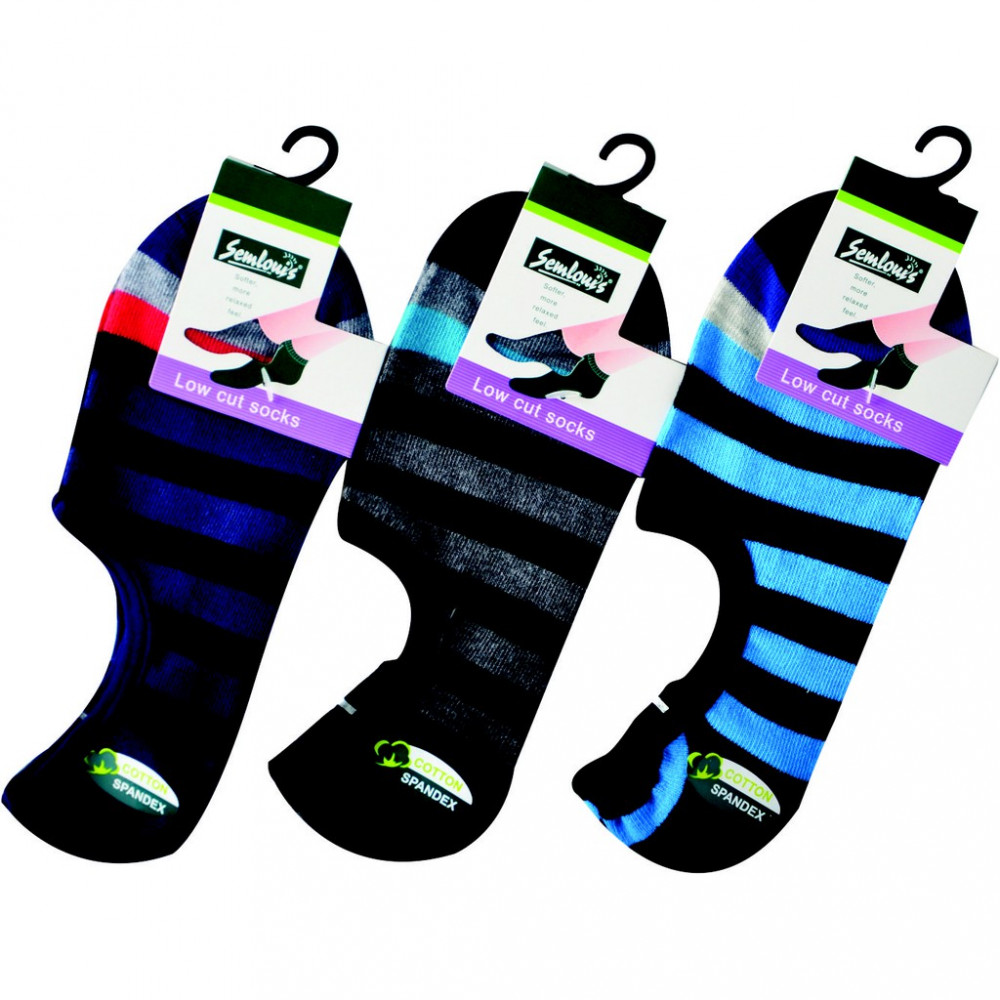 Semlouis 3 In 1 Men's Low Cut Socks - Stripes Semlouis 3 In 1 Men's Low Cut Socks - Stripes