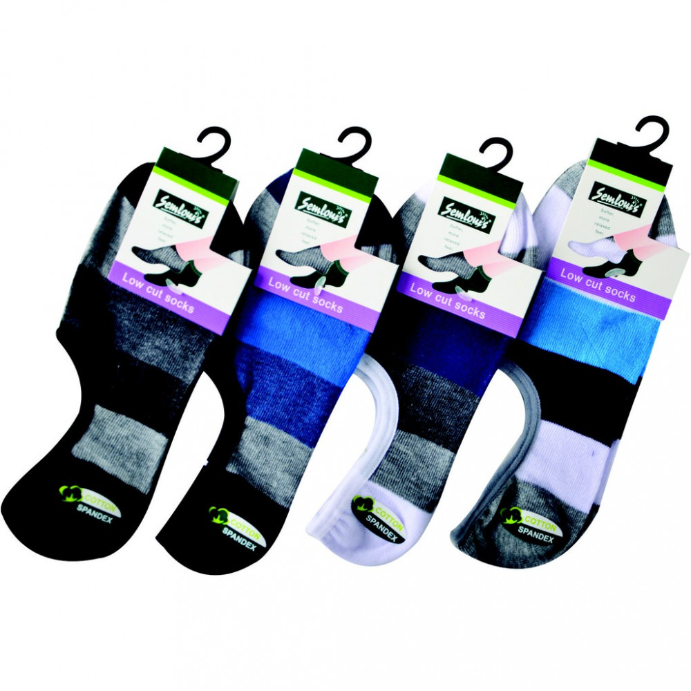 Semlouis 4 In 1 Men's Low Cut Socks - Wide Stripe Semlouis 4 In 1 Men's Low Cut Socks - Wide Stripe