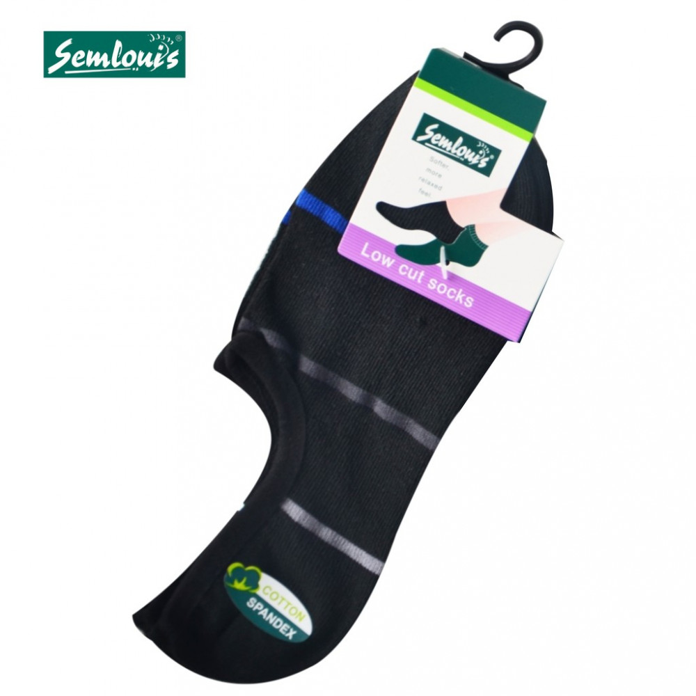 Semlouis 4 In 1 Men's Low Cut Socks - 3 Thin Stripes Semlouis 4 In 1 Men's Low Cut Socks - 3 Thin Stripes