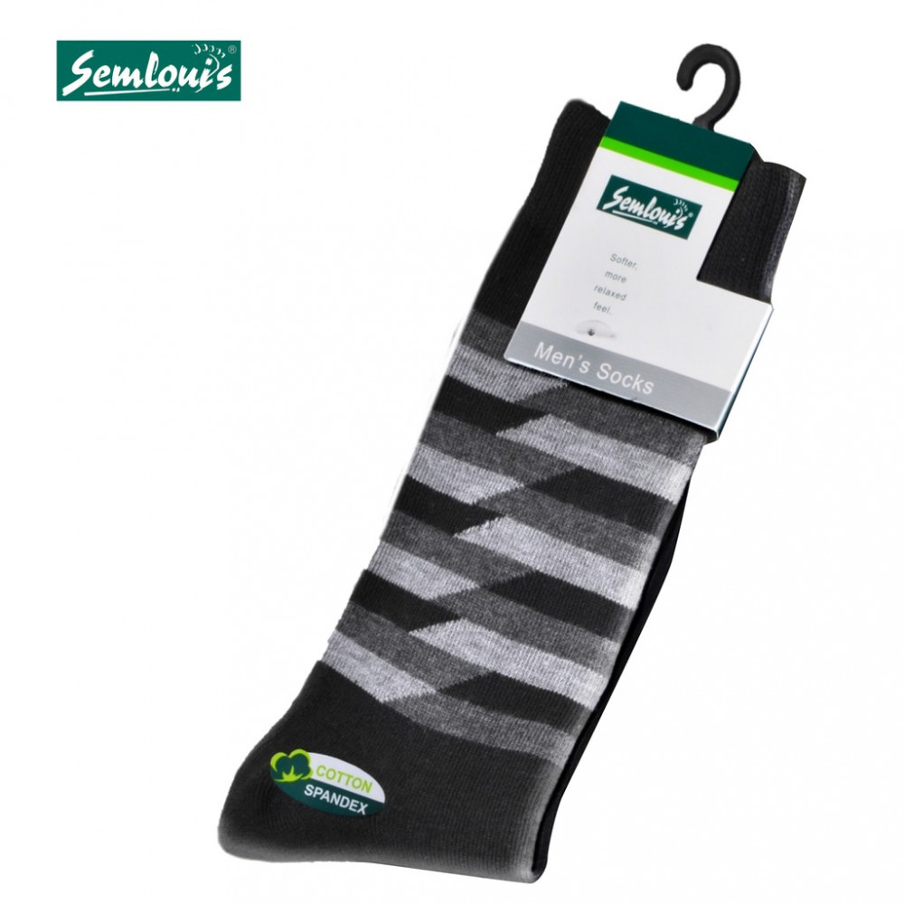 Semlouis 4 In 1 Men's Quarter Crew Socks - Geometric Pattern Semlouis 4 In 1 Men's Quarter Crew Socks - Geometric Pattern