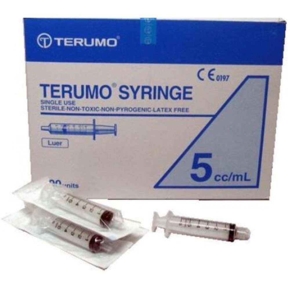 Terumo Syringe With Luer Lock Needles 5 Ml / 50pcs Terumo Syringe With Luer Lock Needles 5 Ml / 50pcs