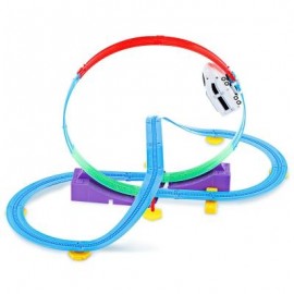 image of TRACK RACER CAR RAIL BATTERY POWERED DIY TOY SET FOR CHILDREN (COLORMIX) 0