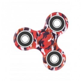 image of CAMOUFLAGE PRINT STRESS RELIEF FOCUS TOY FIDGET SPINNER (RED) -