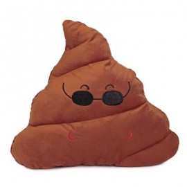 image of CUTE POOP EXPRESSION COOL EMOTICON PILLOW STUFFED PLUSH TOY HOME DECORATION CHRISTMAS GIFT (CHOCOLATE) One SIze