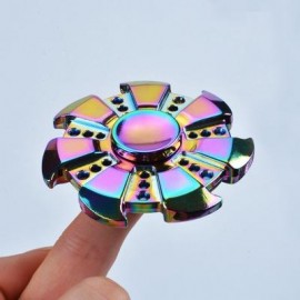 image of COLORFUL STRESS RELIEF TOY WHEEL FINGER FIDGET SPINNER (COLORMIX) -