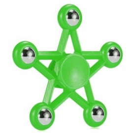 image of FIVE-POINTED STAR PLASTIC HAND SPINNER FUNNY STRESS RELIEVER RELAXATION GIFT (GREEN) -