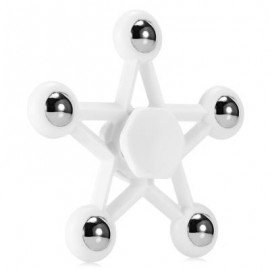 image of FIVE-POINTED STAR PLASTIC HAND SPINNER FUNNY STRESS RELIEVER RELAXATION GIFT (WHITE) -