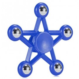 image of FIVE-POINTED STAR PLASTIC HAND SPINNER FUNNY STRESS RELIEVER RELAXATION GIFT (BLUE) -