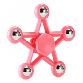 image of FIVE-POINTED STAR PLASTIC HAND SPINNER FUNNY STRESS RELIEVER RELAXATION GIFT (PINK) -