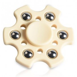 image of FOCUS TOY SNOWFLAKE SHAPE BALL BEARING FIDGET FINGER SPINNER (MILK WHITE) -