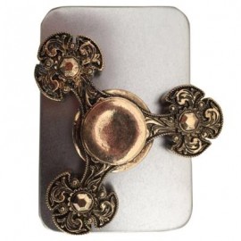 image of METAL FINGER GYRO FLOWER FIDGET SPINNER EDC TOY (BRONZE-COLORED) -