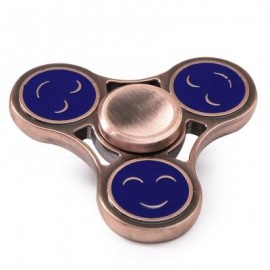 image of TRIANGLE SMILING FACE METAL FIDGET SPINNER GYRO (BLUE) 7*7*1.5CM