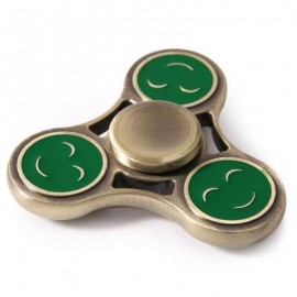 image of TRIANGLE SMILING FACE METAL FIDGET SPINNER GYRO (GREEN) 7*7*1.5CM