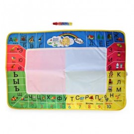 image of MAGIC FOUR COLORS RUSSIAN WATER DRAWING WRITING MAT TOY WITH WATERCOLOR PEN FOR KIDS (COLORMIX) -