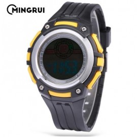 image of MINGRUI MR - 8547079 KIDS DIGITAL MOVT WATCH LED LIGHT DATE DAY CHRONOGRAPH 3ATM WRISTWATCH (YELLOW) 0