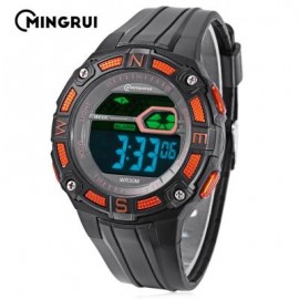image of MINGRUI MR - 8581103 KIDS DIGITAL CALENDAR 3ATM WRISTWATCH (SWEET ORANGE) 0