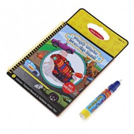 image of MAGIC TRANSPORTATION WATER DRAWING BOOK TOY PAINTING BOARD FOR KIDS WITH WATERCOLOR PEN (COLORMIX) -