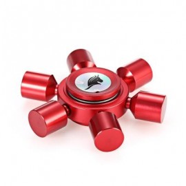 image of KELIMA ALUMINUM ALLOY ADHD FIDGET SPINNER RUDDER SHAPE STRESS RELIEVER TOY RELAXATION GIFT (RED) -