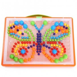 image of MOSAIC KIT MUSHROOM NAIL COMPOSITE PICTURE CREATIVE PUZZLE KIDS EDUCATIONAL TOY 296PCS (COLORMIX) -