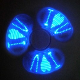 image of STRESS RELIEVER FIDGET SPINNER WITH LETTERS LED LIGHT (WHITE) -
