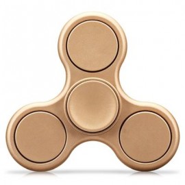 image of TRI-WING MATTE SURFACE ADHD FIDGET SPINNER STRESS RELIEF PRODUCT ADULT FIDGETING TOY (GOLDEN) -