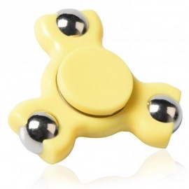 image of STRESS RELIEF TOY TRIANGLE BALL BEARING FIDGET SPINNER (YELLOW) -