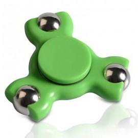 image of STRESS RELIEF TOY TRIANGLE BALL BEARING FIDGET SPINNER (GREEN) -