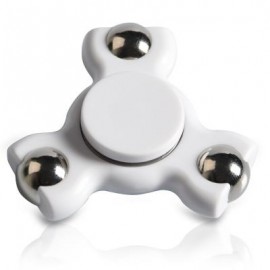 image of STRESS RELIEF TOY TRIANGLE BALL BEARING FIDGET SPINNER (WHITE) -