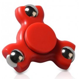 image of STRESS RELIEF TOY TRIANGLE BALL BEARING FIDGET SPINNER (RED) -