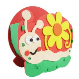 image of KID STEREOSCOPIC STICKER PEN CONTAINER HANDMADE STICKUP EDUCATIONAL TOY (ORANGE, SNAIL) Snail