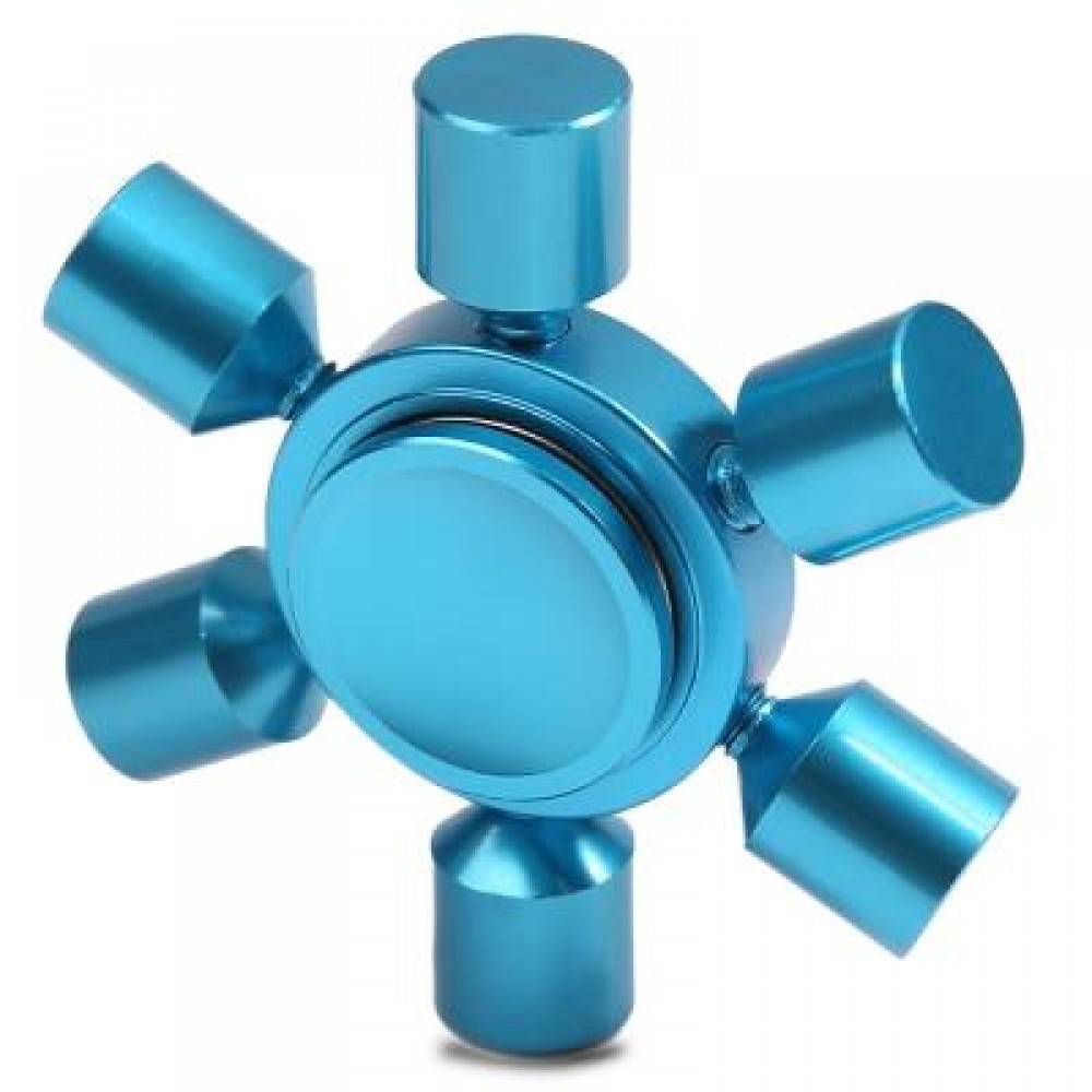 STRESS RELIEF TOY RUDDER FIDGET METAL SPINNER (BLUE) - STRESS RELIEF TOY RUDDER FIDGET METAL SPINNER (BLUE) -