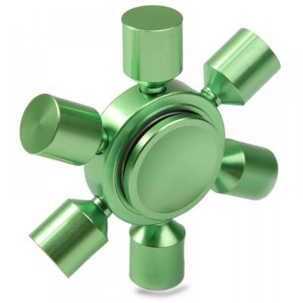 STRESS RELIEF TOY RUDDER FIDGET METAL SPINNER (GREEN) - STRESS RELIEF TOY RUDDER FIDGET METAL SPINNER (GREEN) -