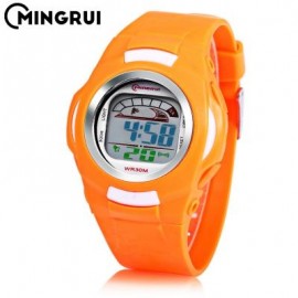 image of MINGRUI 8522 KIDS DIGITAL MOVT WATCH LED LIGHT DATE DAY CHRONOGRAPH DISPLAY 3ATM WRISTWATCH (SWEET ORANGE) 0