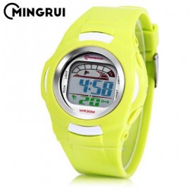 image of MINGRUI 8522 KIDS DIGITAL MOVT WATCH LED LIGHT DATE DAY CHRONOGRAPH DISPLAY 3ATM WRISTWATCH (EMERALD) 0
