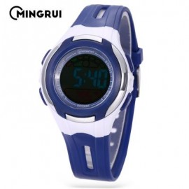 image of MINGRUI MR - 8545071 KIDS DIGITAL MOVT WATCH LED LIGHT DATE DAY CHRONOGRAPH 3ATM WRISTWATCH (AZURE) 0