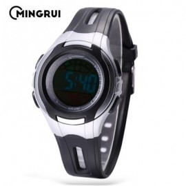 image of MINGRUI MR - 8545071 KIDS DIGITAL MOVT WATCH LED LIGHT DATE DAY CHRONOGRAPH 3ATM WRISTWATCH (BLACK) 0