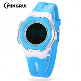 image of MINGRUI MR - 8545071 KIDS DIGITAL MOVT WATCH LED LIGHT DATE DAY CHRONOGRAPH 3ATM WRISTWATCH (LAKE BLUE) 0
