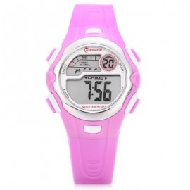 image of MINGRUI MR - 8550033 KIDS DIGITAL MOVT WATCH LED LIGHT DATE DAY ALARM CHRONOGRAPH 3ATM WRISTWATCH (PURPLE) 0