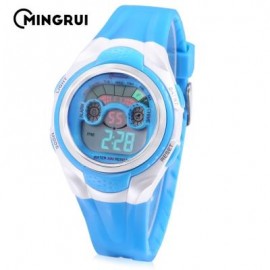 image of MINGRUI MR - 8580059 KIDS DIGITAL CALENDAR 3ATM WRISTWATCH (LAKE BLUE) 0
